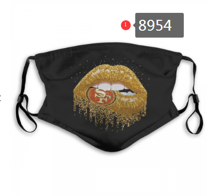 2020 NFL San Francisco 49ers #18 Dust mask with filter->nfl dust mask->Sports Accessory